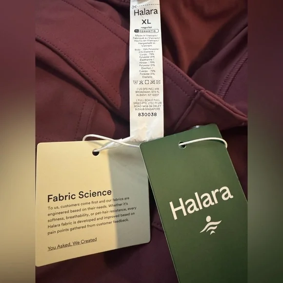 NWT Halara DayStretch High Waisted Pockets Burgundy Casual Pants Size XL - Picture 5 of 5